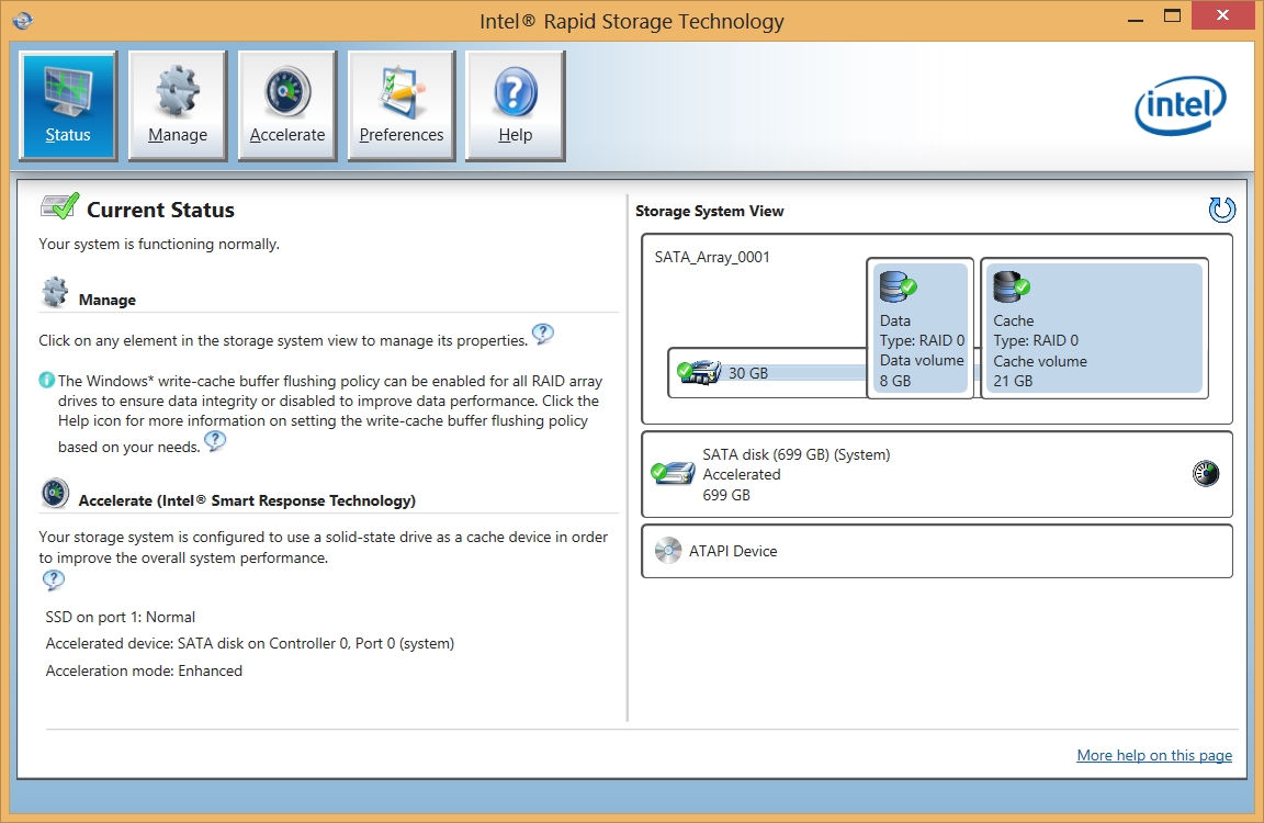 intel rapid storage technology driver windows 7 64 bit